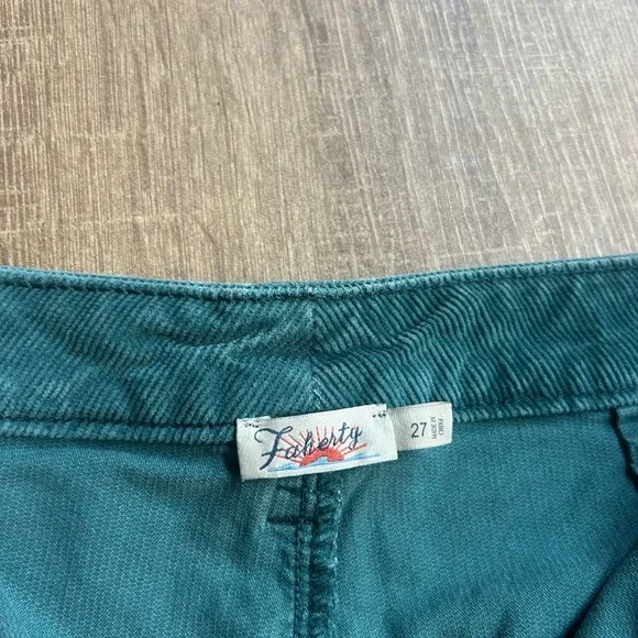 Faherty Teal Corduroy Women’s Cord Pants - Picture 3 of 3